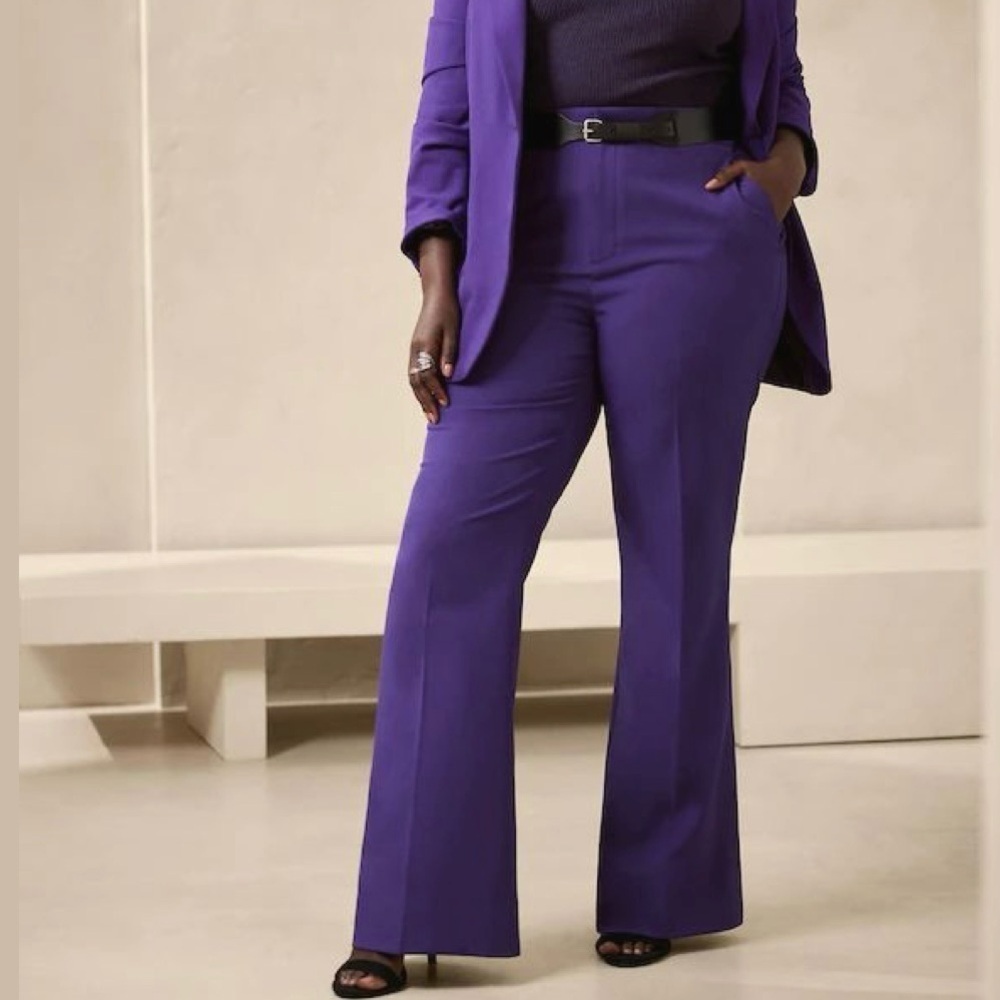 Banana Republic Bootcut Sculpted Pants Women’s Size 2 Purple High Rise Career
